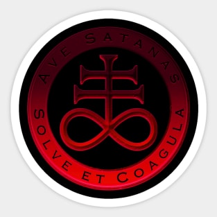 Leviathan Cross | Red Satanic Sigil Sticker